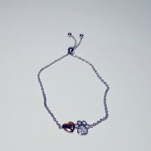 Two Tone Silver Color Pull Clasp Bracelet